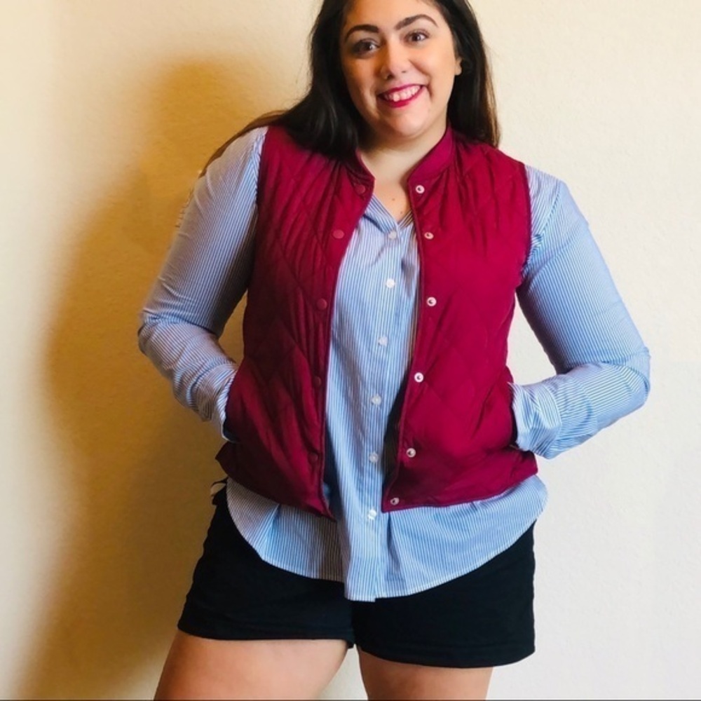 Gap Burgundy Quilted Vest